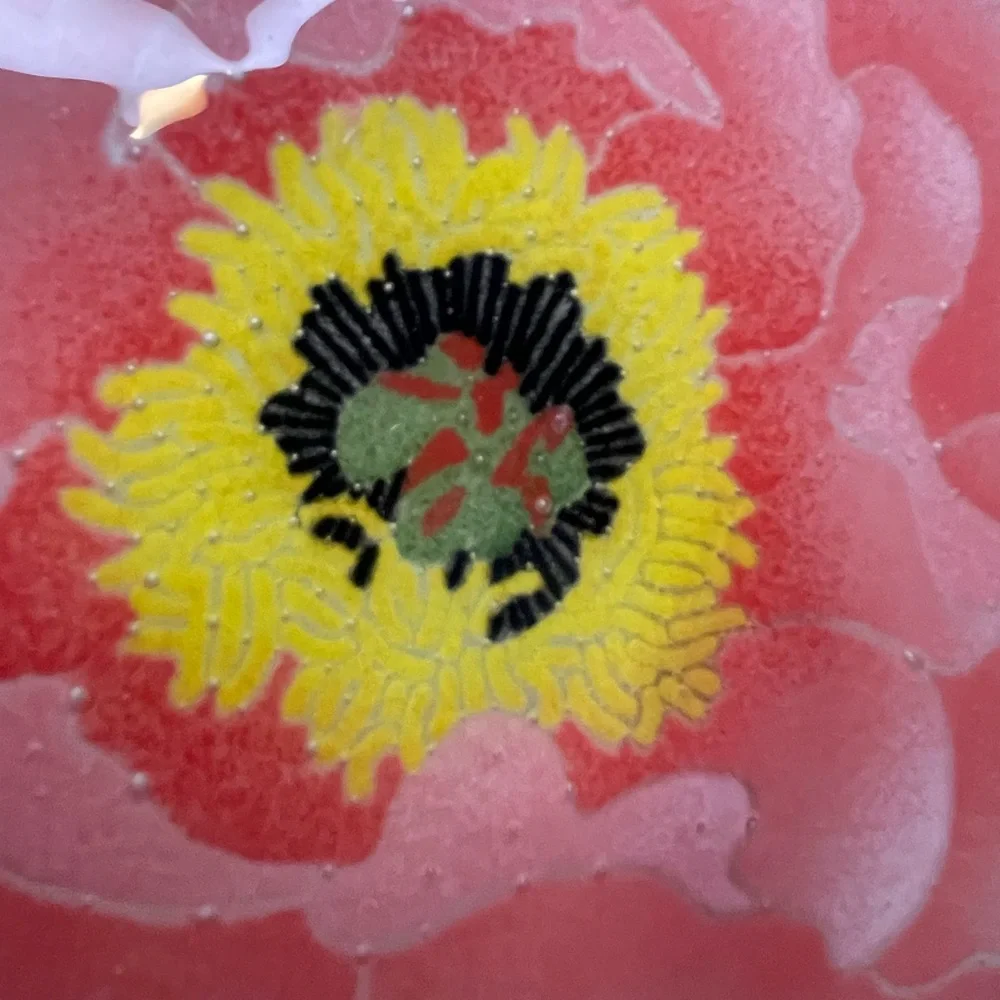 Vibrant Pink Peony Glass Art by Peggy Karr - Picture 4 of 14